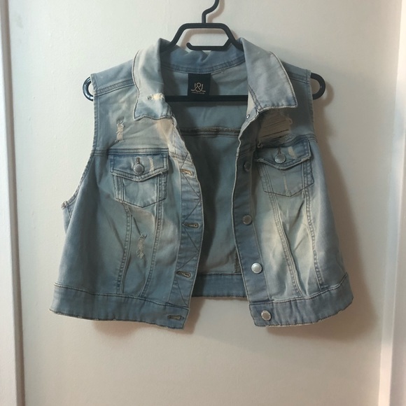 Love & Legend cropped denim vest - Picture 1 of 2